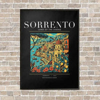 Thumbnail for SORRENTO - Poster - Canvas Framed - Black