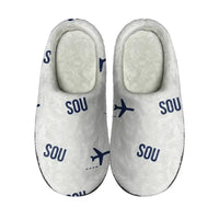 Thumbnail for Southampton Airport (SOU) Slippers & Flip Flops - Slippers - Cotton - Pattern - White
