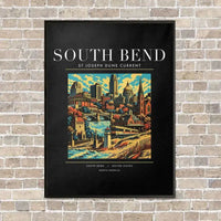Thumbnail for SOUTH BEND - Poster - Canvas Framed - Black