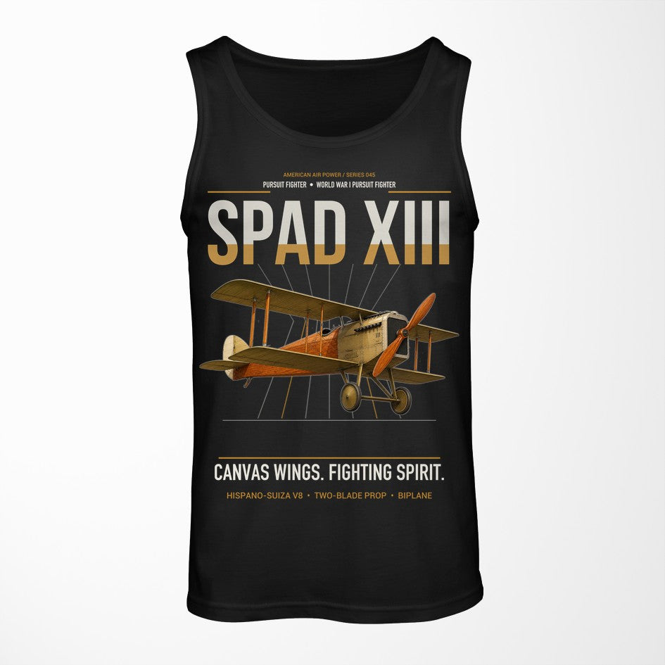 SPAD XIII design on black tank top