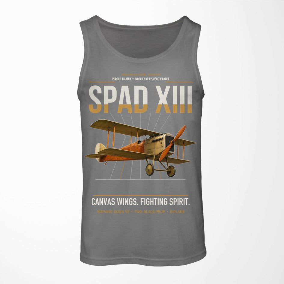 SPAD XIII design on gray tank top