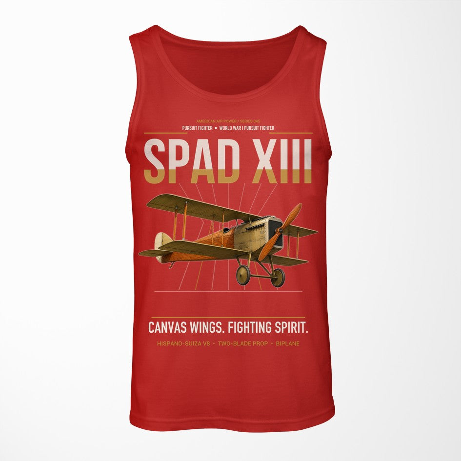 SPAD XIII design on red tank top