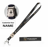 Thumbnail for SPAD XIII seat belt lanyard - black with name