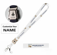 Thumbnail for SPAD XIII seat belt lanyard - white with name