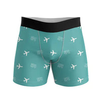 Thumbnail for La Palma Airport (SPC) Men Boxers - Pattern - Turquoise