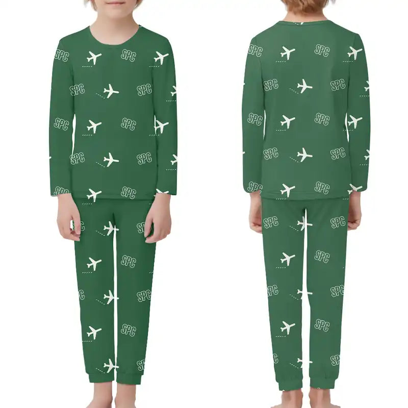 La Palma Airport (SPC) Pajamas - Children Pajamas - Green