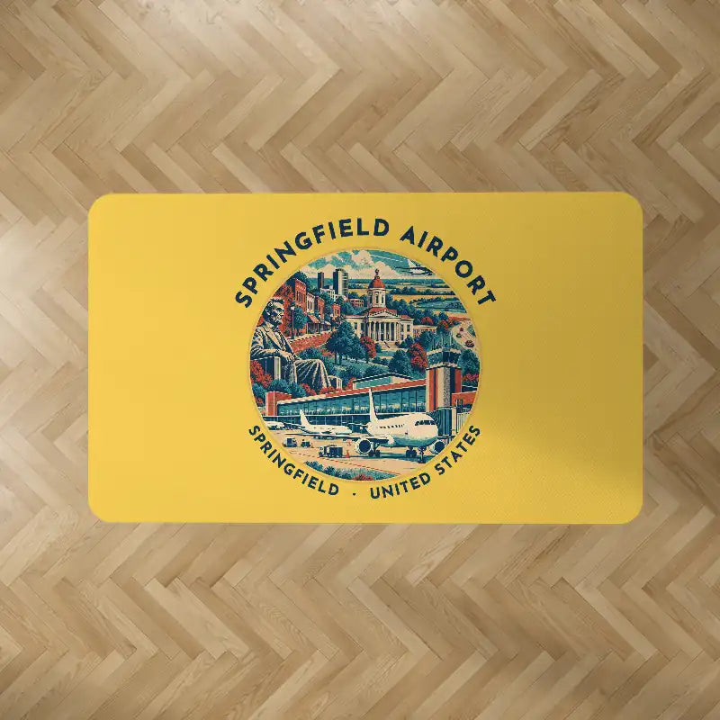 Springfield Abraham Lincoln Capital Airport (SPI) Carpets - Carpet Rectangle - Badge - Yellow