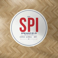 Thumbnail for Springfield Abraham Lincoln Capital Airport (SPI) Carpets - Carpet Round - ID Tag - White