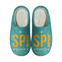 Thumbnail for Springfield Abraham Lincoln Capital Airport (SPI) Slippers & Flip Flops - Slippers - Cotton - Code - Same - Turquoise
