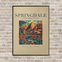 Thumbnail for SPRINGDALE - Poster - Canvas Framed - Beige