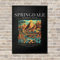 Thumbnail for SPRINGDALE - Poster - Canvas Framed - Black
