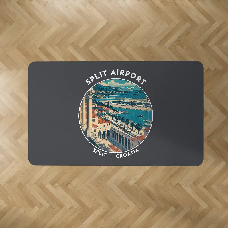 Split Airport (SPU) Carpets - Carpet Rectangle - Badge - Dark Gray