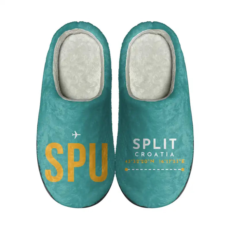 Split Airport (SPU) Slippers & Flip Flops - Slippers - Cotton - Code - Different - Turquoise