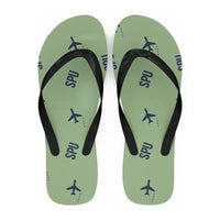 Thumbnail for Split Airport (SPU) Slippers & Flip Flops - Slippers - Flip Flops - Pattern - Light Green