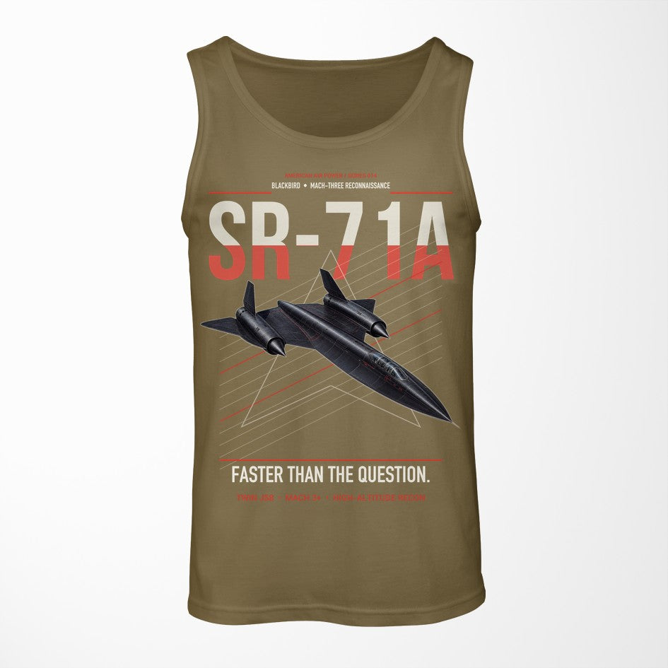 SR-71A Blackbird design on green army tank top