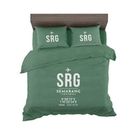 Thumbnail for Achmad Yani International Airport (SRG) Bedding Sets & Blankets - Bedding Set - ID Tag - Green