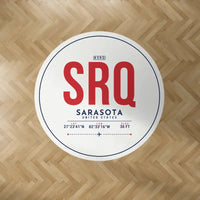 Thumbnail for Sarasota Bradenton International Airport (SRQ) Carpets - Carpet Round - ID Tag - White