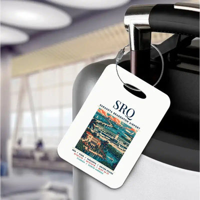 SRQ - Poster - Luggage Tag - White