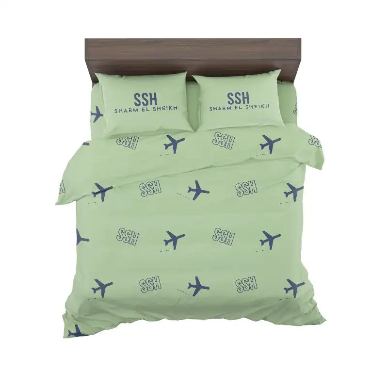 Sharm El Sheikh International Airport (SSH) Bedding Sets & Blankets - Bedding Set - Pattern - Light Green