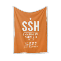 Thumbnail for Sharm El Sheikh International Airport (SSH) Bedding Sets & Blankets - Blanket - ID Tag - Orange