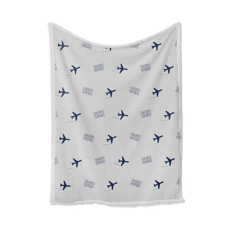 Sharm El Sheikh International Airport (SSH) Bedding Sets & Blankets - Blanket - Pattern - Light Gray