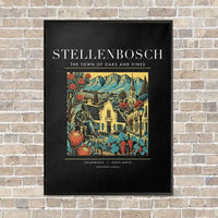 Thumbnail for STELLENBOSCH - Poster - Canvas Framed - Black