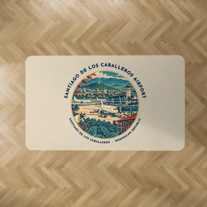 Santiago Cibao International Airport (STI) Carpets - Carpet Rectangle - Badge - Beige