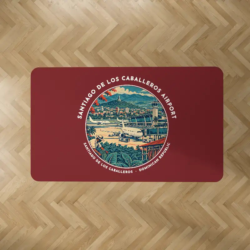 Santiago Cibao International Airport (STI) Carpets - Carpet Rectangle - Badge - Dark Red