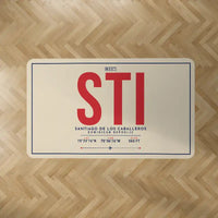 Thumbnail for Santiago Cibao International Airport (STI) Carpets - Carpet Rectangle - ID Tag - Beige