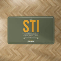Thumbnail for Santiago Cibao International Airport (STI) Carpets - Carpet Rectangle - ID Tag + Name - Green Army