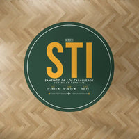 Thumbnail for Santiago Cibao International Airport (STI) Carpets - Carpet Round - ID Tag - Dark Green