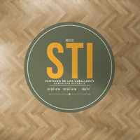 Thumbnail for Santiago Cibao International Airport (STI) Carpets - Carpet Round - ID Tag - Green Army