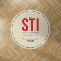 Thumbnail for Santiago Cibao International Airport (STI) Carpets - Carpet Round - ID Tag + Name - Beige