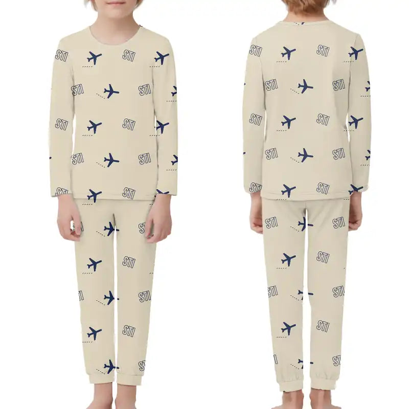 Santiago Cibao International Airport (STI) Pajamas - Children Pajamas - Beige