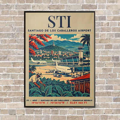 STI - Poster - Canvas Framed - Beige