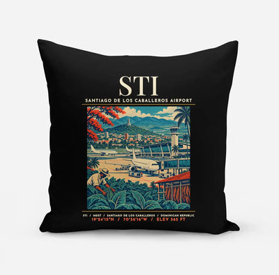 STI - Poster - Pillow - Black