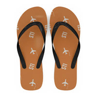 Thumbnail for Santiago Cibao International Airport (STI) Slippers & Flip Flops - Slippers - Flip Flops - Pattern - Orange