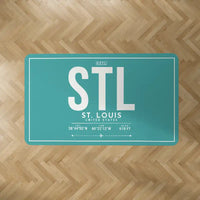 Thumbnail for St. Louis Lambert International Airport (STL) Carpets - Carpet Rectangle - ID Tag - Turquoise