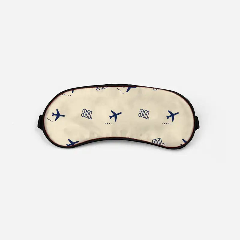 St. Louis Lambert International Airport (STL) Sleep Masks - Sleep Mask - Pattern - Beige