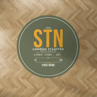 Thumbnail for London Stansted Airport (STN) Carpets - Carpet Round - ID Tag + Name - Green Army