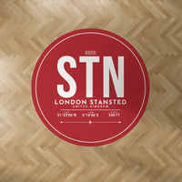 Thumbnail for London Stansted Airport (STN) Carpets - Carpet Round - ID Tag - Red