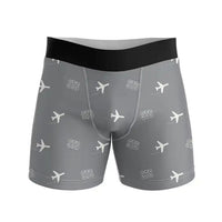 Thumbnail for Charles M. Schulz–Sonoma County Airport Santa Rosa (STS) Men Boxers - Pattern - Gray