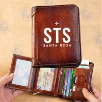 Thumbnail for Charles M. Schulz–Sonoma County Airport Santa Rosa (STS) Leather Wallets - Printed Leather Wallet - Code