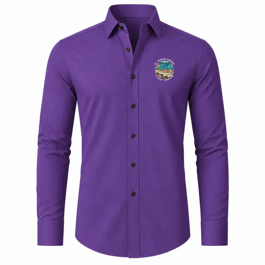 Cyril E. King Airport (STT) Shirts - Long Sleeve Shirt - Badge - Purple