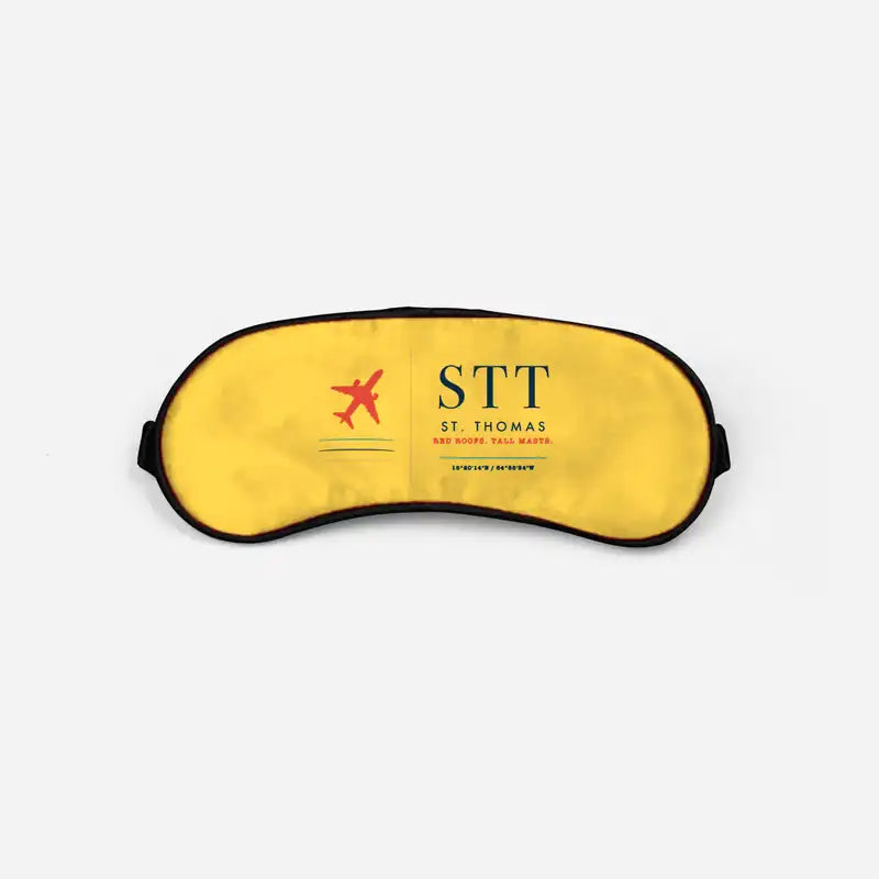 Cyril E. King Airport (STT) Sleep Masks - Sleep Mask - Front - Yellow