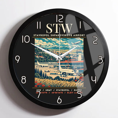 STW - Poster - Wall Clock Framed - Black