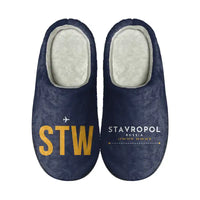 Thumbnail for Stavropol Shpakovskoye Airport (STW) Slippers & Flip Flops - Slippers - Cotton - Code - Different - Navy Blue
