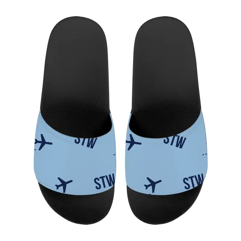 Stavropol Shpakovskoye Airport (STW) Slippers & Flip Flops - Slippers - Sport - Pattern - Light Blue