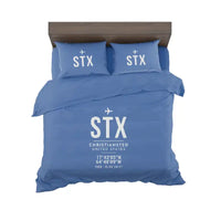 Thumbnail for Henry E. Rohlsen Airport (STX) Bedding Sets & Blankets - Bedding Set - ID Tag - Blue
