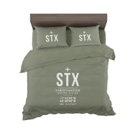 Thumbnail for Henry E. Rohlsen Airport (STX) Bedding Sets & Blankets - Bedding Set - ID Tag - Green Army